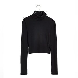 Madewell Turtleneck Long-Sleeve Tee True Black Size Small